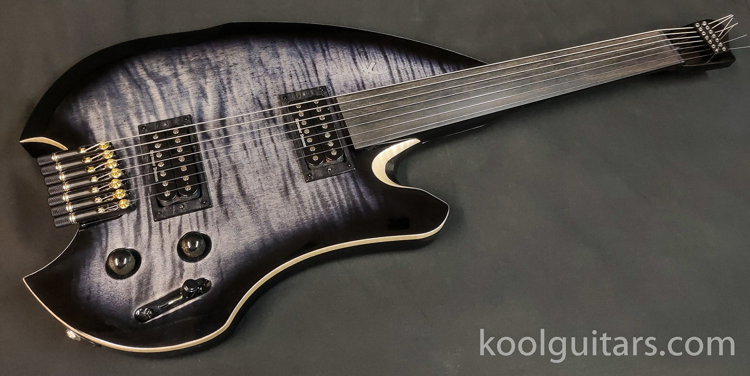 Oud elettrico 7 corde. Headless, Fretless