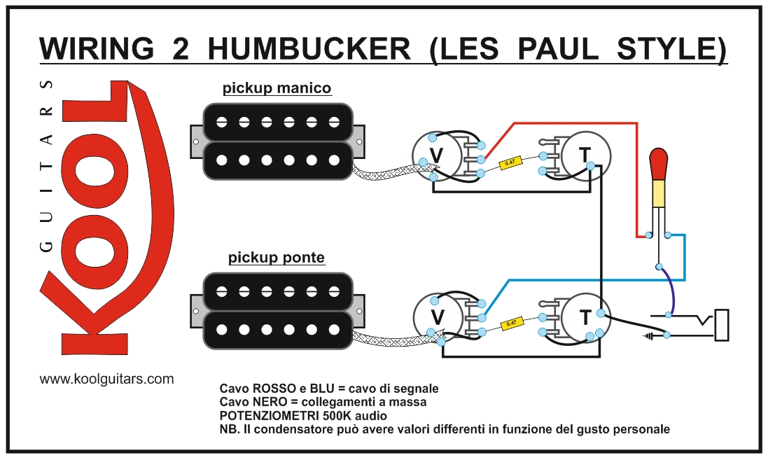 wiring gibson les paul, 2 humbucker, wiring chitarra elettrica