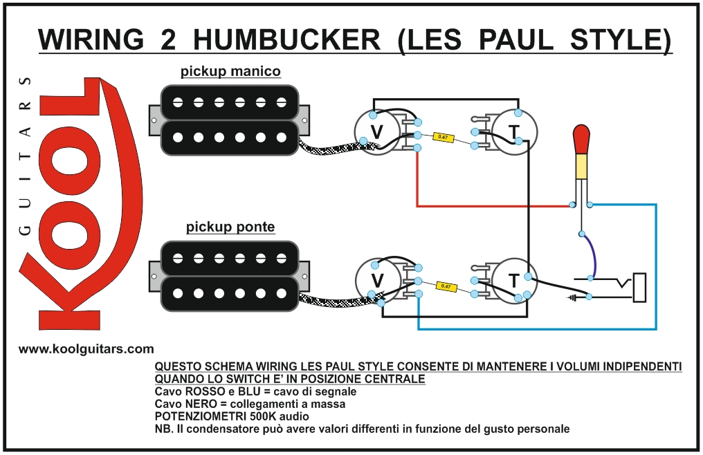 wiring gibson les paul, 2 humbucker, wiring chitarra elettrica
